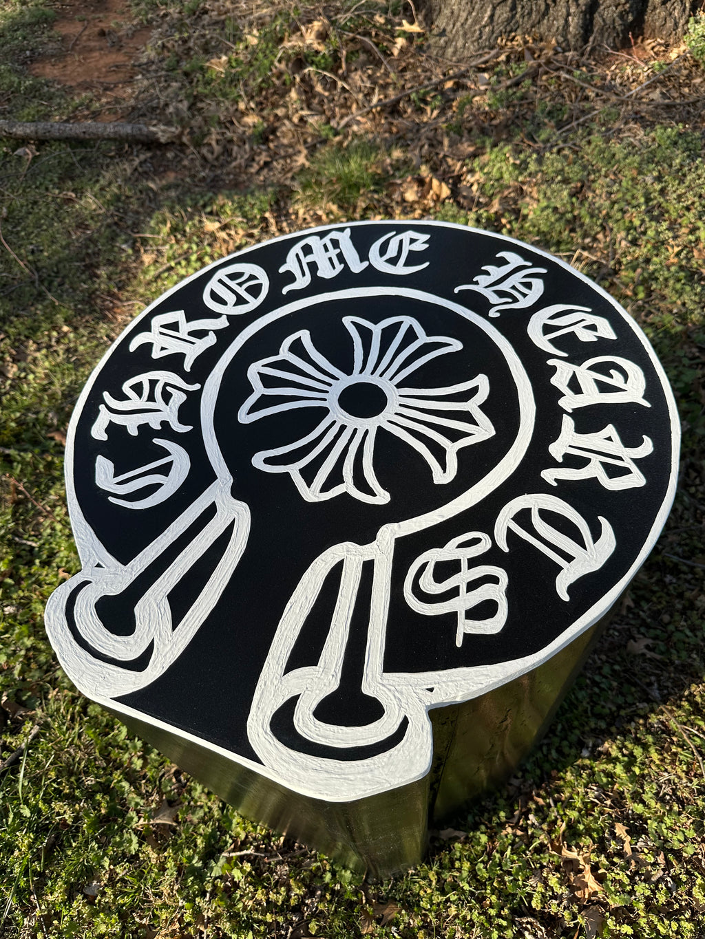 Solid Chrome Hearts table