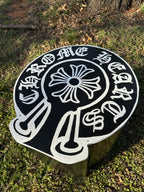 Solid Chrome Hearts table