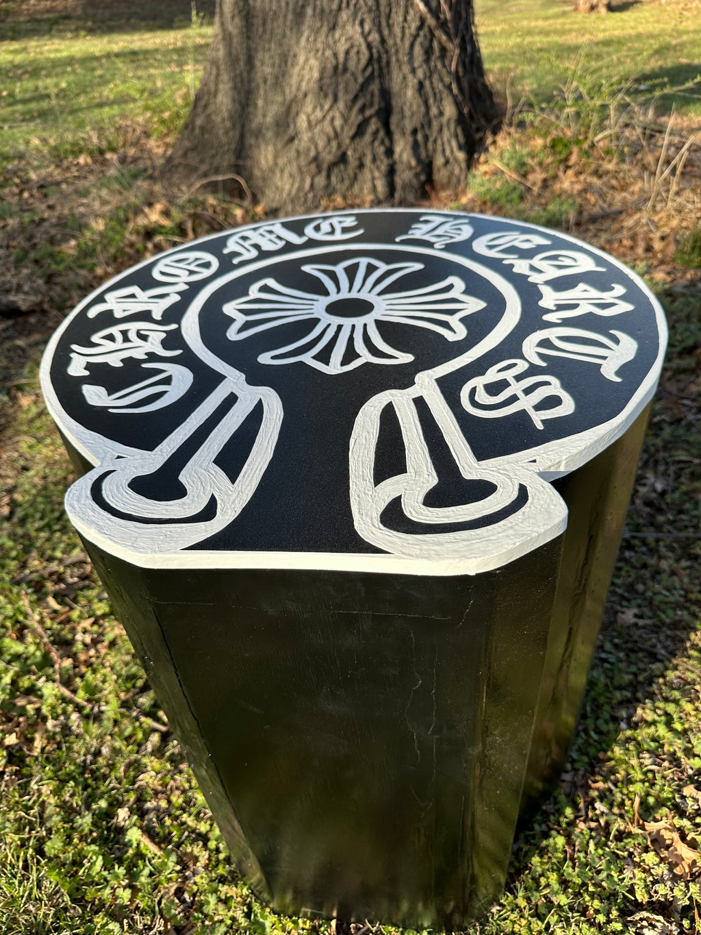 Solid Chrome Hearts table