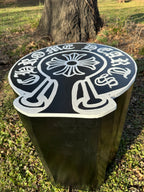 Solid Chrome Hearts table