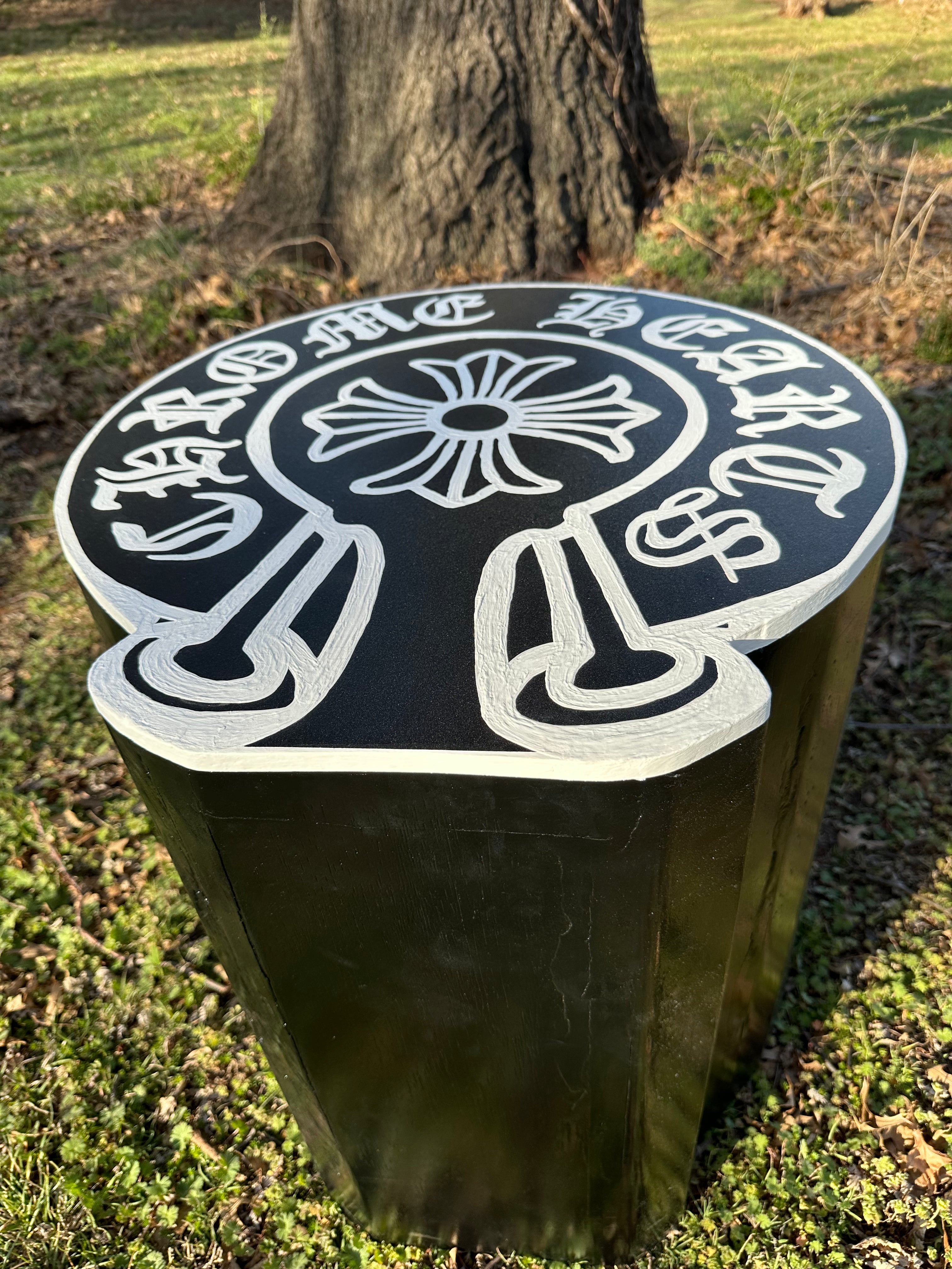 Solid Chrome Hearts table