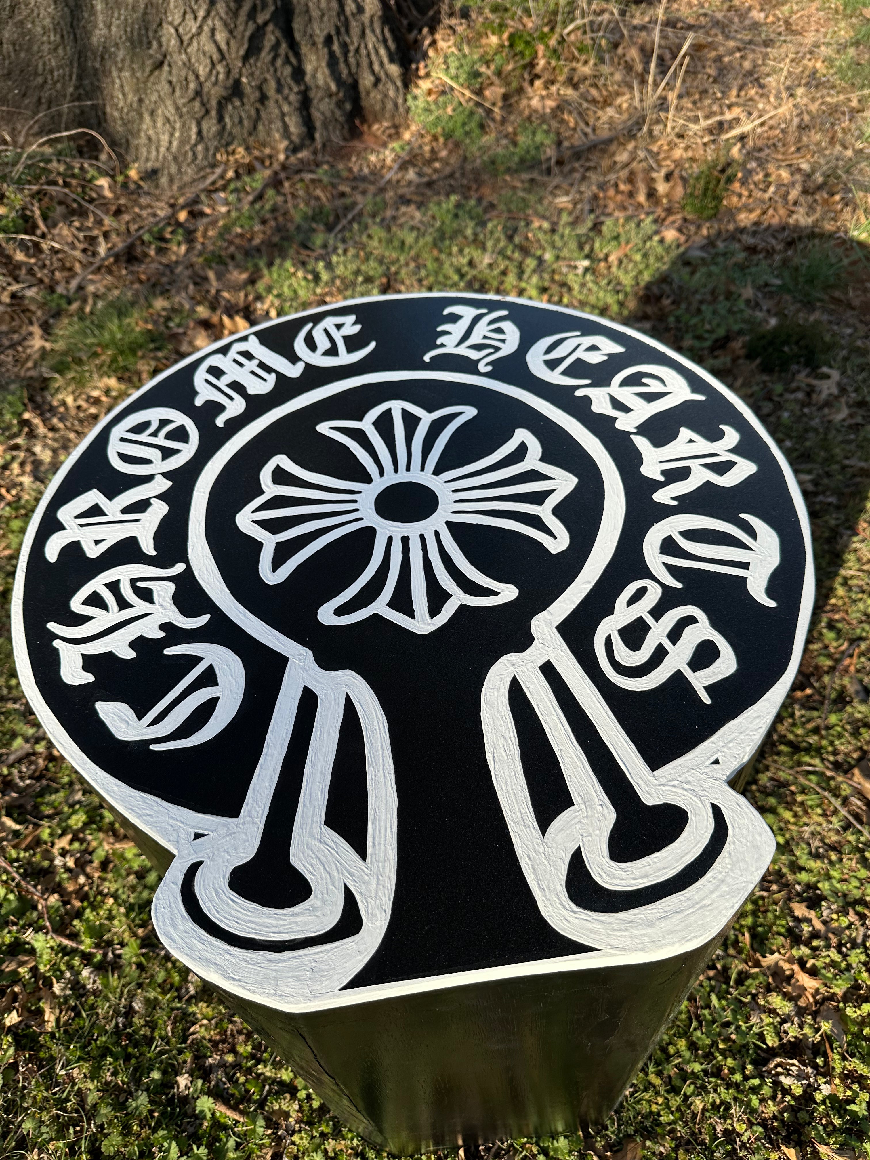 Solid Chrome Hearts table