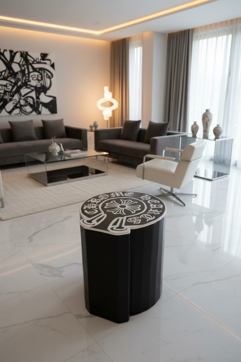 Solid Chrome Hearts table